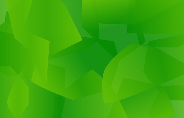 Green abstract background with random shapes dynamic