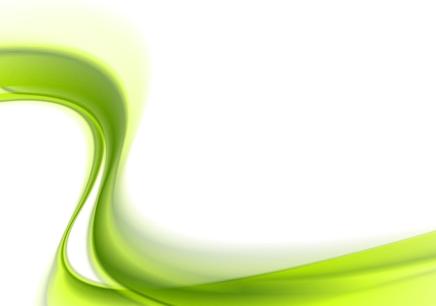 Vector green abstract bright waves background