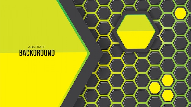 Vettore green abstract hexagon background design