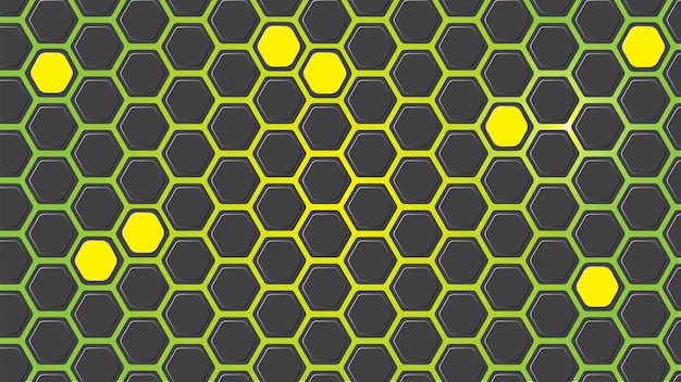 Green abstract hexagon background design