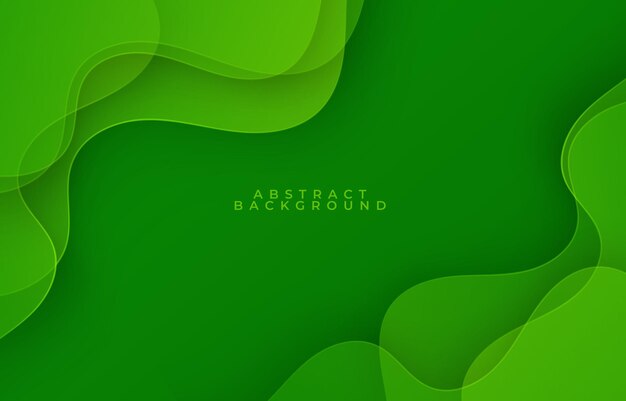 Vettore green abstract liquid fluid background overlap layer