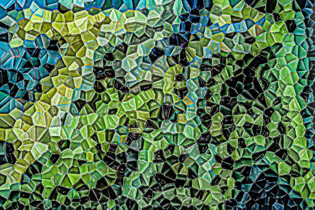 Green abstract nature low poly marble plastic stony mosaic tiles texture background