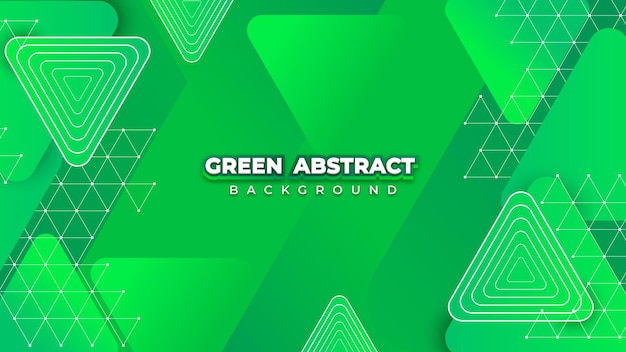 Green Abstract Triangle Background