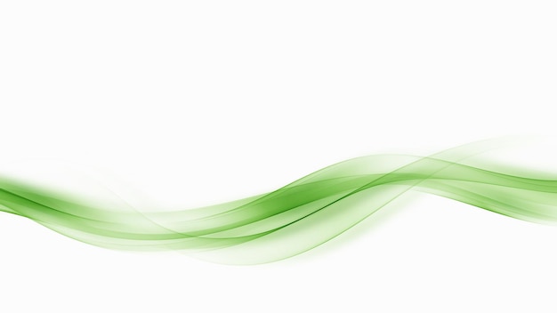 Green abstract wave. Abstract vector background wave