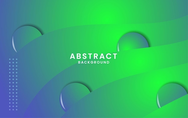 Green abstract with water drop background gradient blurred flyer style