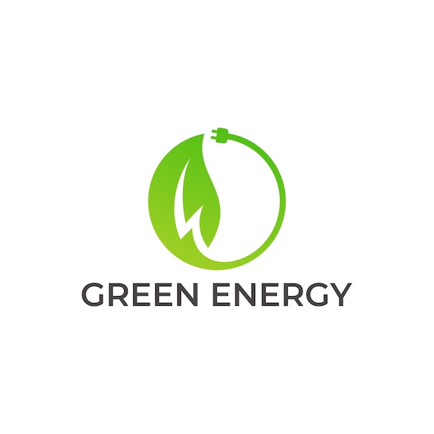Зеленый и энергетический дизайн логотипа