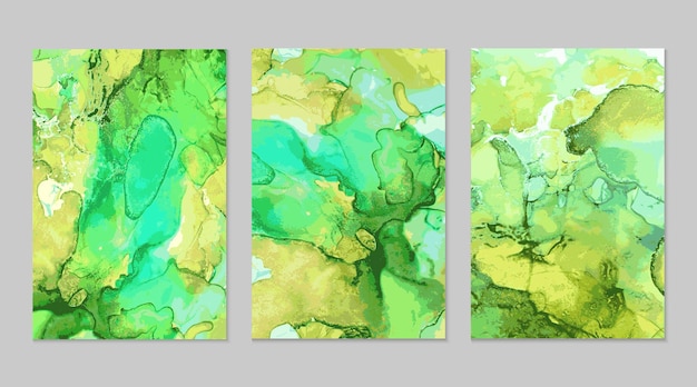 緑と金の大理石の抽象的なテクスチャ