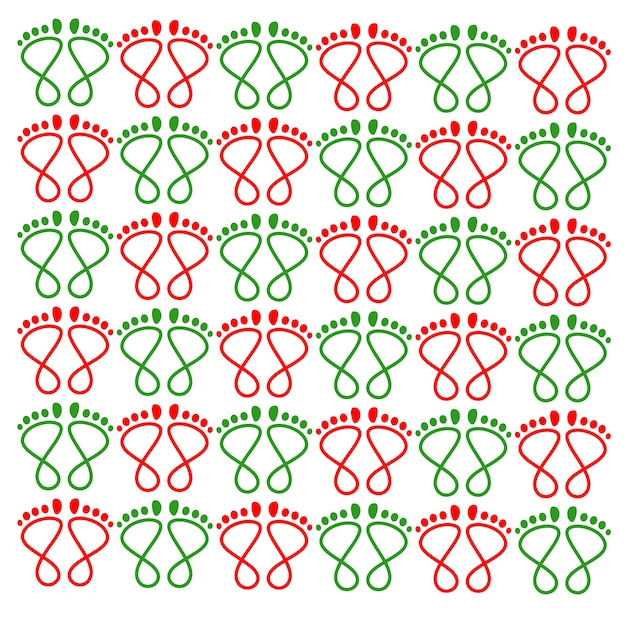 Вектор Зеленый и красный векторный фон следа