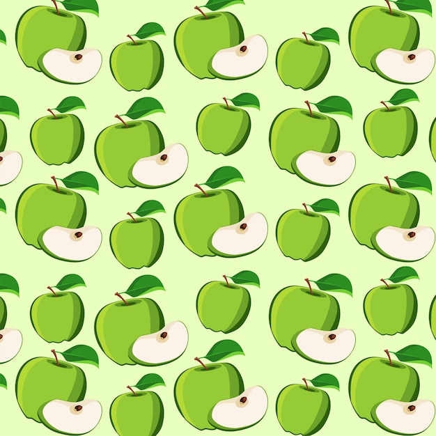 Green apple fruit background pattern