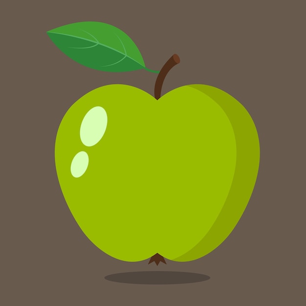 Green apple isolated on background