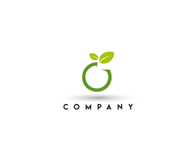 Green Apple Logo Fruit vector