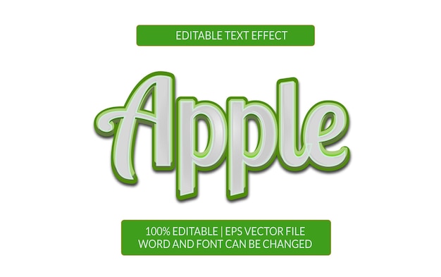 Green apple text effect