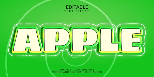 Green apple text effect