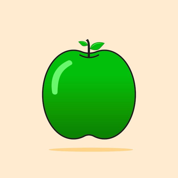 Vector green apple vector design