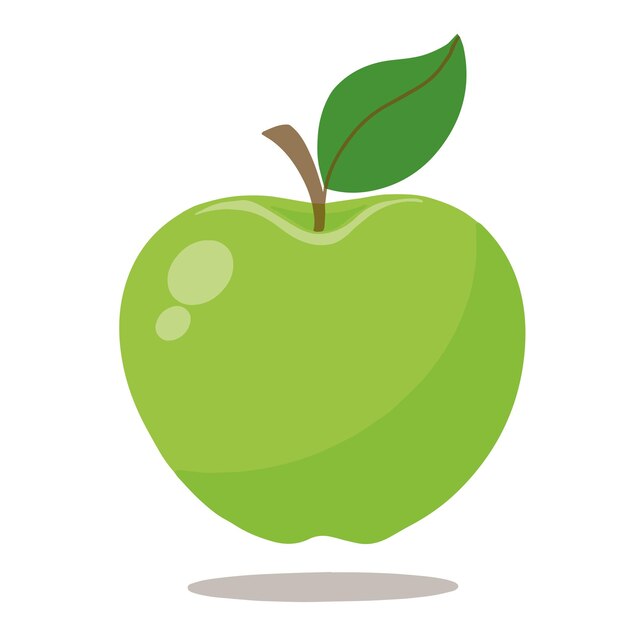 Green apple vector illustration