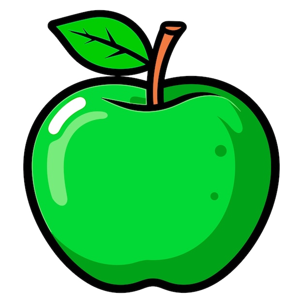 Green apple vector illustration