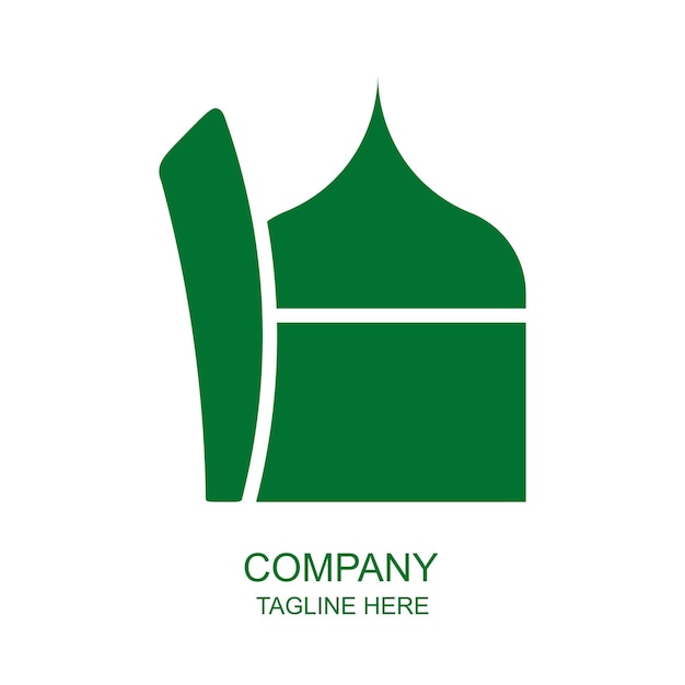 green arabic letter logo design