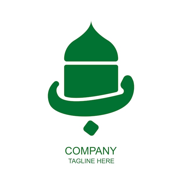 green arabic letter logo design