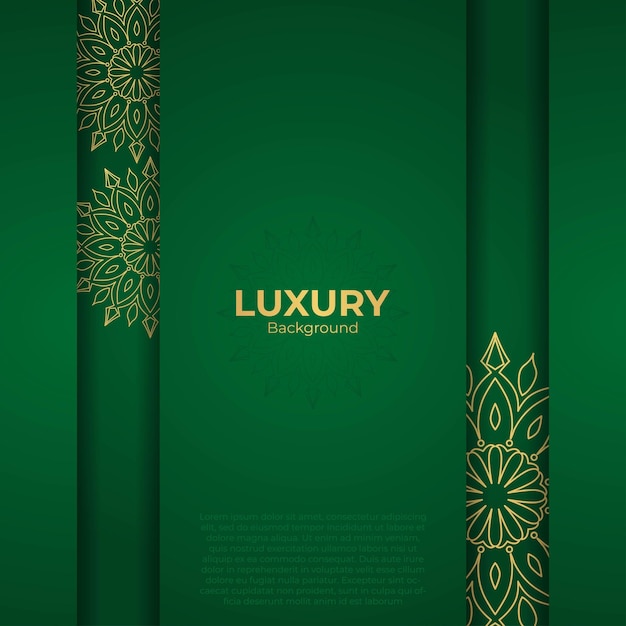 Green arabic luxury background