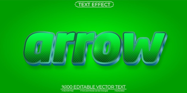 Green Arrow Editable and Scalable Text Effect