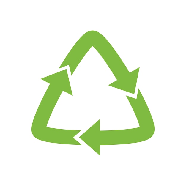 Green arrow, recycling symbol of ecologically pure funds