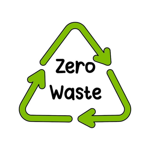 녹색 화살표 재활용 아이콘 에코 기호 생태 제로 폐기물 및 지속 가능성의 개념