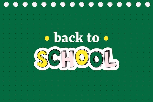 Green back to school background vector