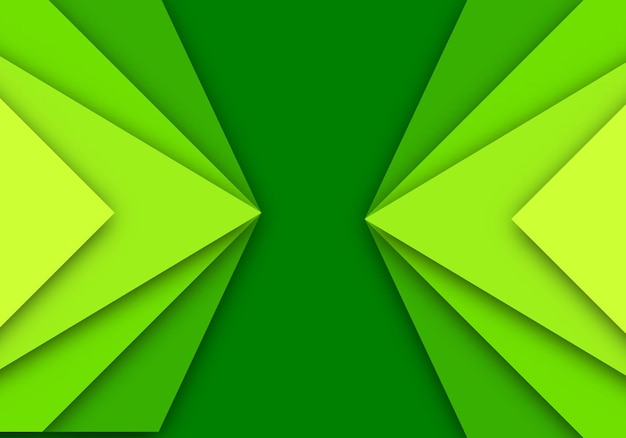 green background geometric overlap layer paper cut on dark with space design