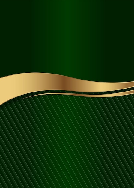 Premium Vector | Green background luxury gold border