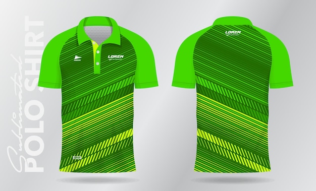 Vettore motivo di sfondo verde per polo e mockup uniforme in jersey