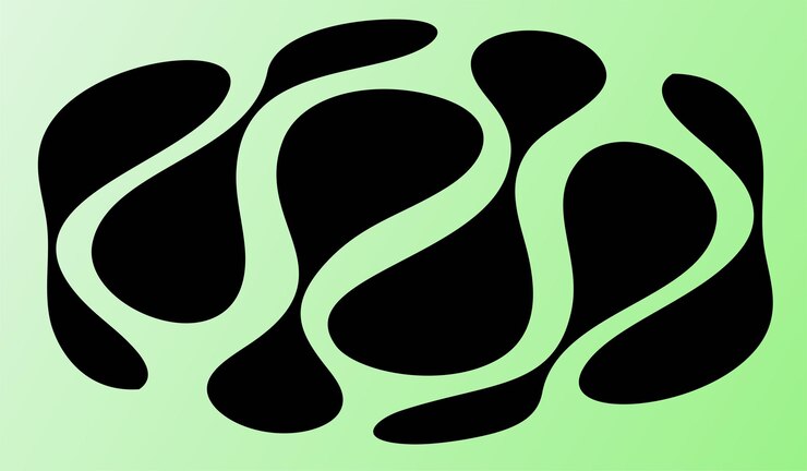 Vector a green background with black lines and a black background that says'black lines '