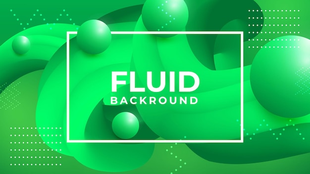 Vector green background with a green background with a white frame for fluid background