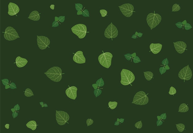 a green background with many leaves abstract pattern seamless repeat pattern vector design floral