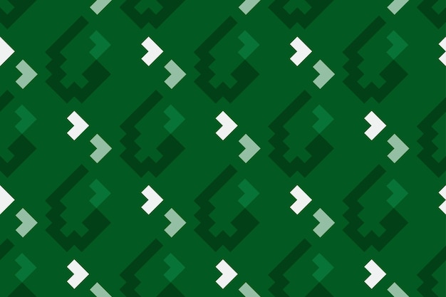 a green background with a pattern of geometric shapes