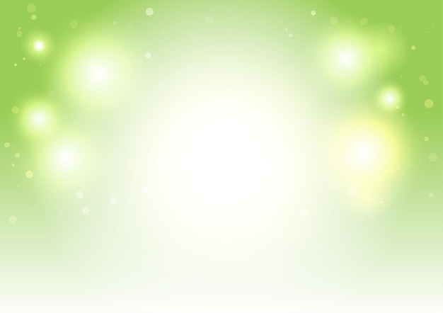 Vector green background with white bokeh for the environment