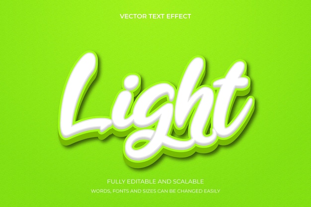 Green background with the word light text effect design