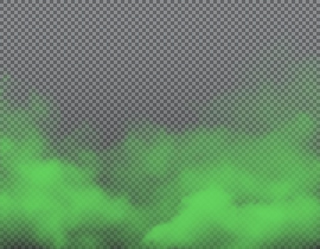 Green bad smell on transparent background