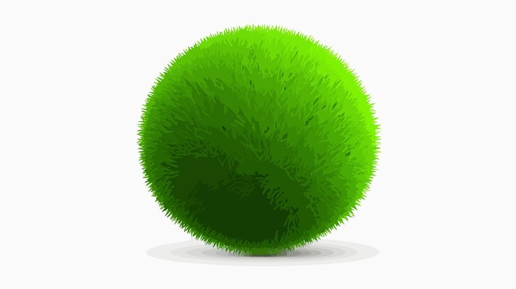 Vector a green ball with a green background and a white background