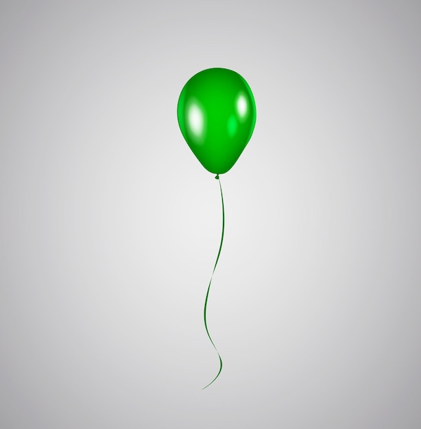 Vector green balloon mock up isolated. balloon template design.