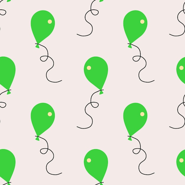 Green balloons on a light background