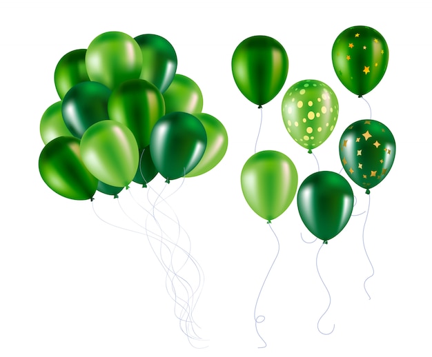 Green balloons