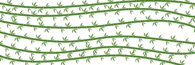 ベクトル 緑の竹の枝と葉。ベクトルイラスト。竹の背景。竹の茎。竹柄