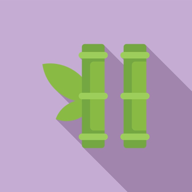 Green bamboo forest growing with leaves icon