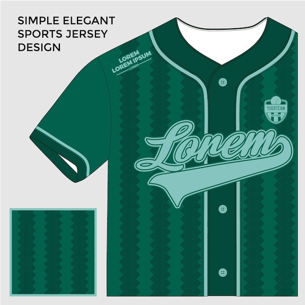 Vector green baseball jersey