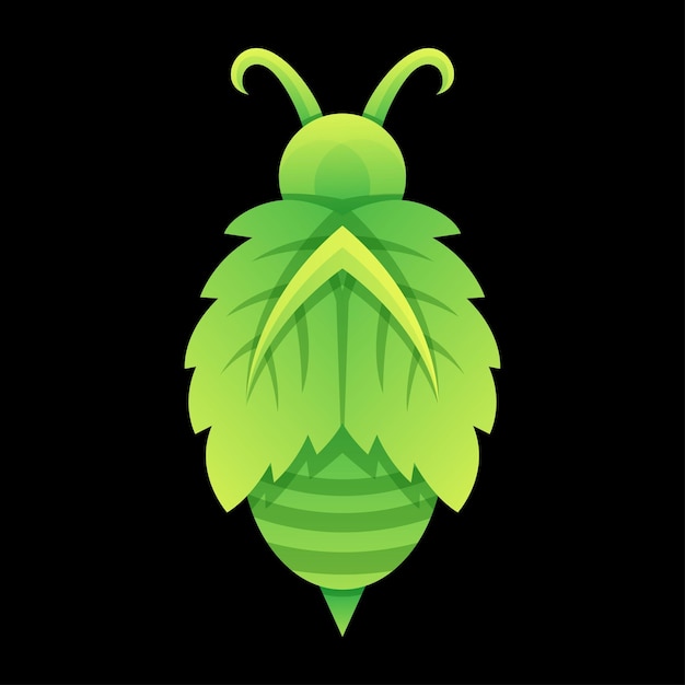 Green bee gradient logo design