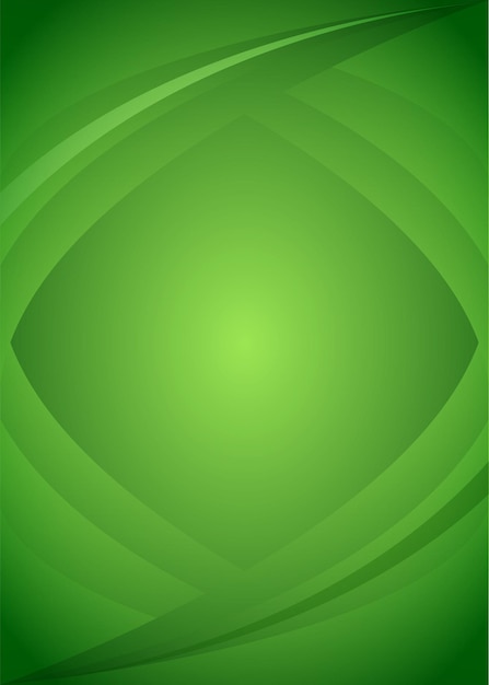 Vector green bend lines background vertical format a4 page