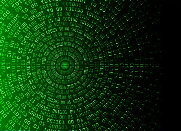 green binary cyber circuit future technology concept background