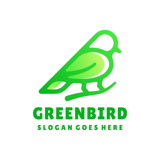 Vector green bird logo template