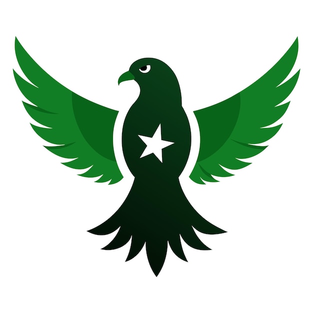 A green bird with a star on its wing