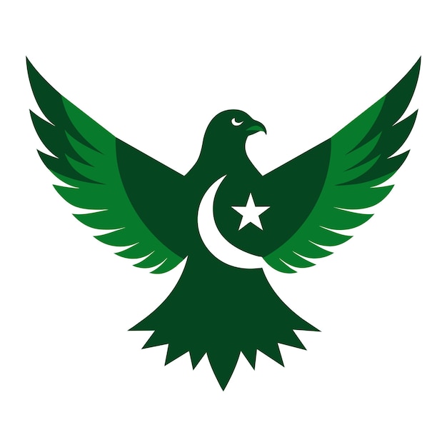 a green bird with a star on its wing